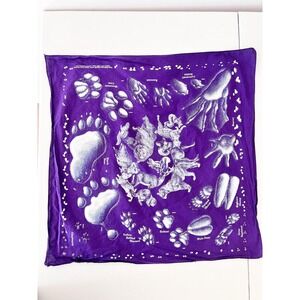 Vintage Animal Tracks Bandana, Nature and Hiking Fact Bandana